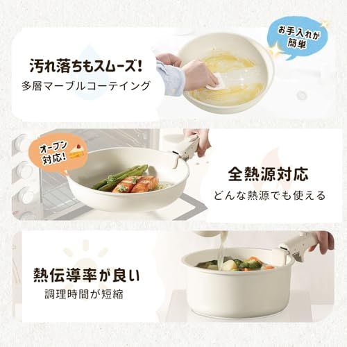 【新品】CAROTE カローテ フライパン セット 22点 新生活 IH対応 ガス火対応 PFOAなどの有害物質不使用 5層構造 軽量 取っ手のとれる マーブルコート くっつきにくい 鍋セット 卵焼き器 洗いやすい 調理器具セット オーブン対 56050d63 【新品】CAROTE カローテ フライパン セット 22点 新生活 IH対応 ガス火対応 PFOAなどの有害物質不使用 5層構造 軽量 取っ手のとれる マーブルコート くっつきにくい 鍋セット 卵焼き器 洗いやすい 調理器具セット オーブン対 56050d63