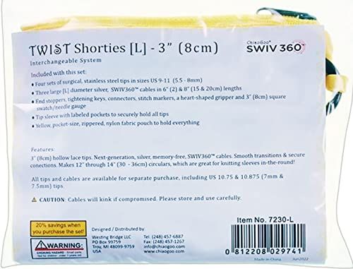 【新品】ChiaoGoo TWIST レース ショート コンボパック 5+8cm 3.50-5.00mm - 1個 75ec8df3