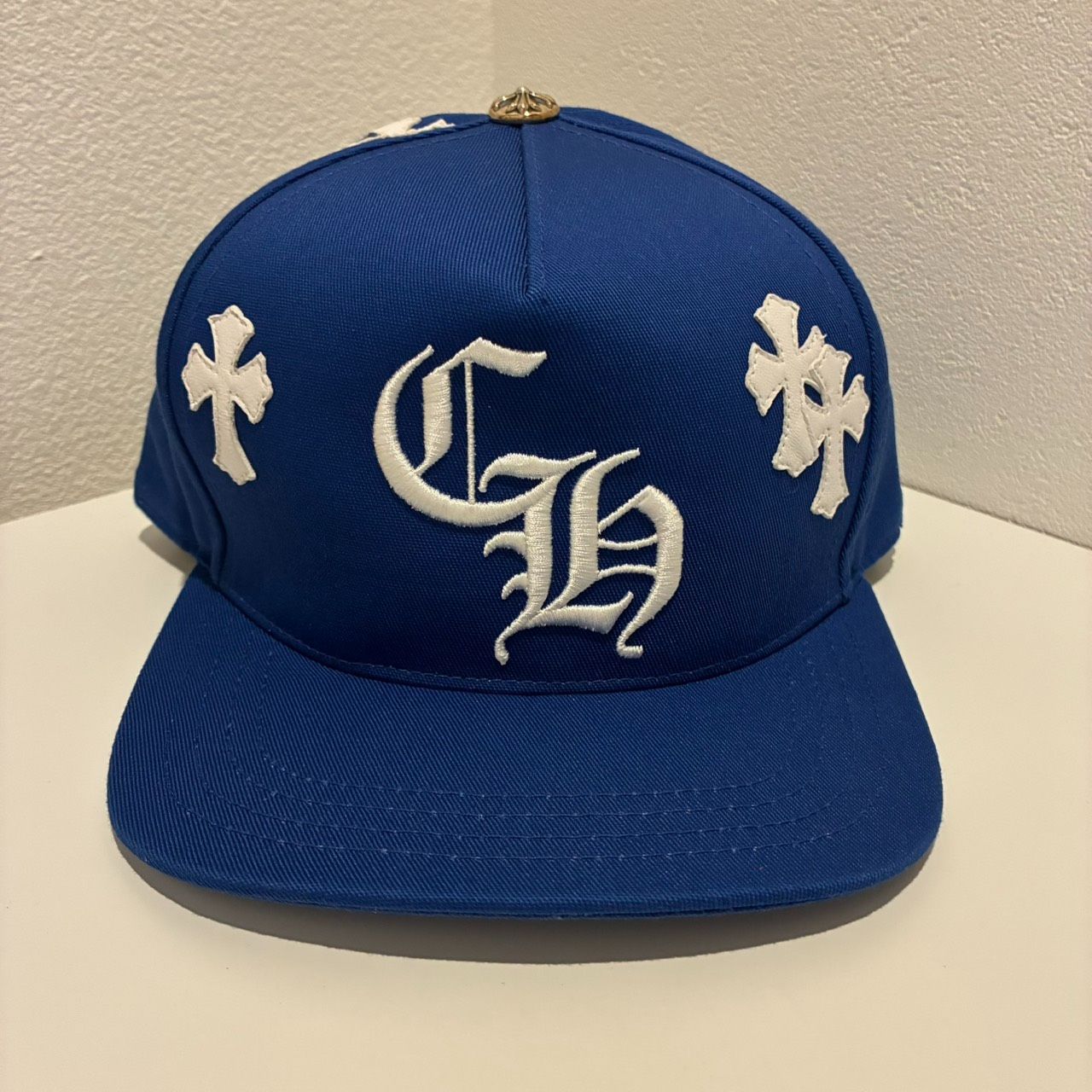 CHROME HEARTS クロムハーツ クロスパッチ CHロゴ 青 ブルー ベースボール キャップ 帽子 ヴィンテージ メンズ レディース 新品未使用 2501