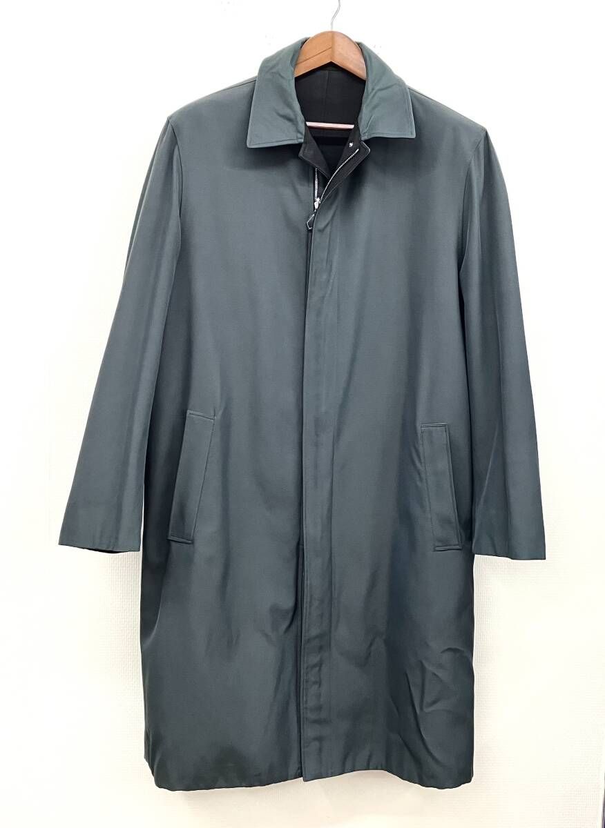 HERMES エルメス リバーシブル ステンカラー コート カシミヤ100% サイズ50