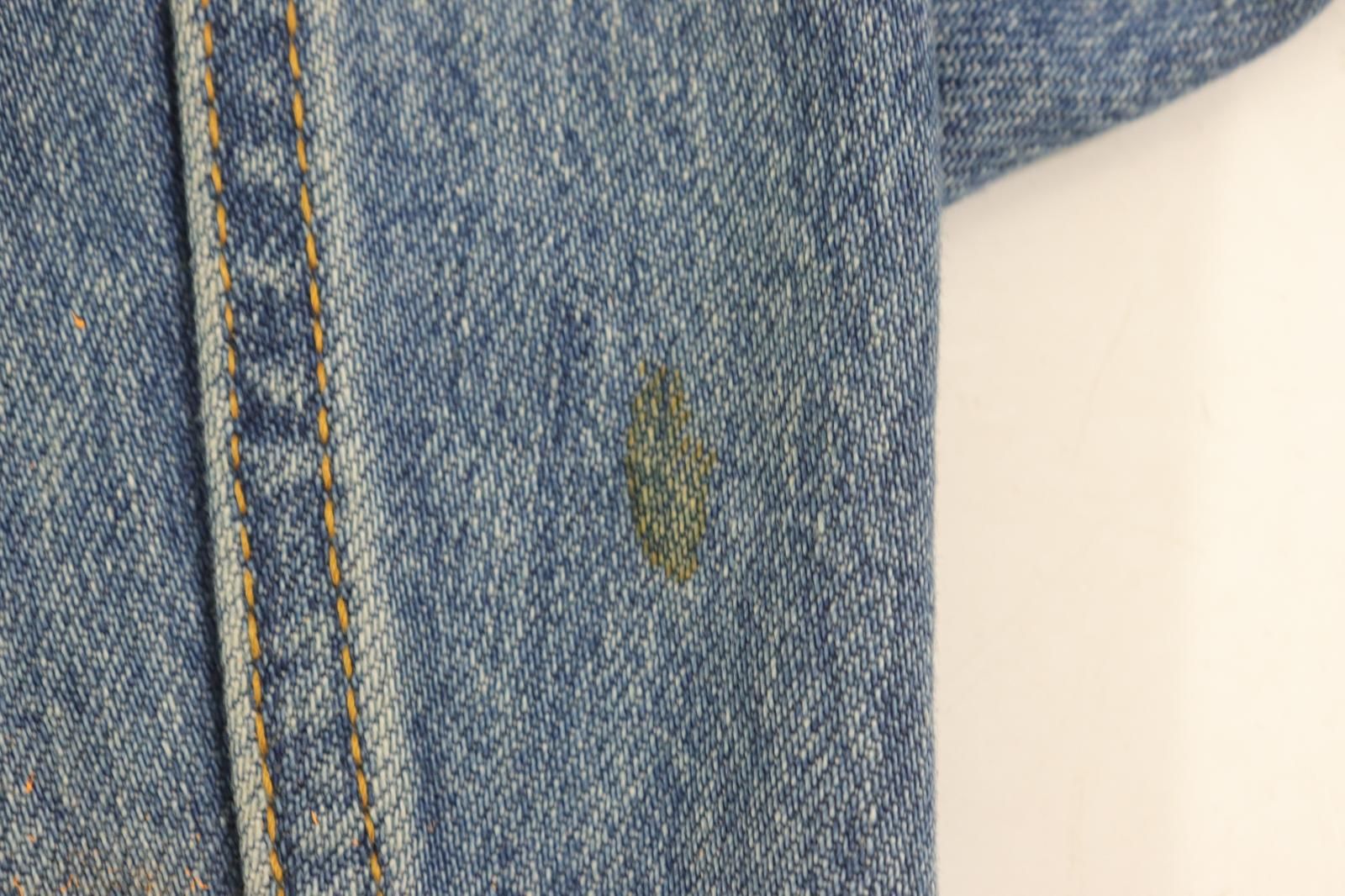 【中古】 AMOK メンズデニムジャケット Gジャン M Handpaint Denim Jacket AMOK M 青 ブルー