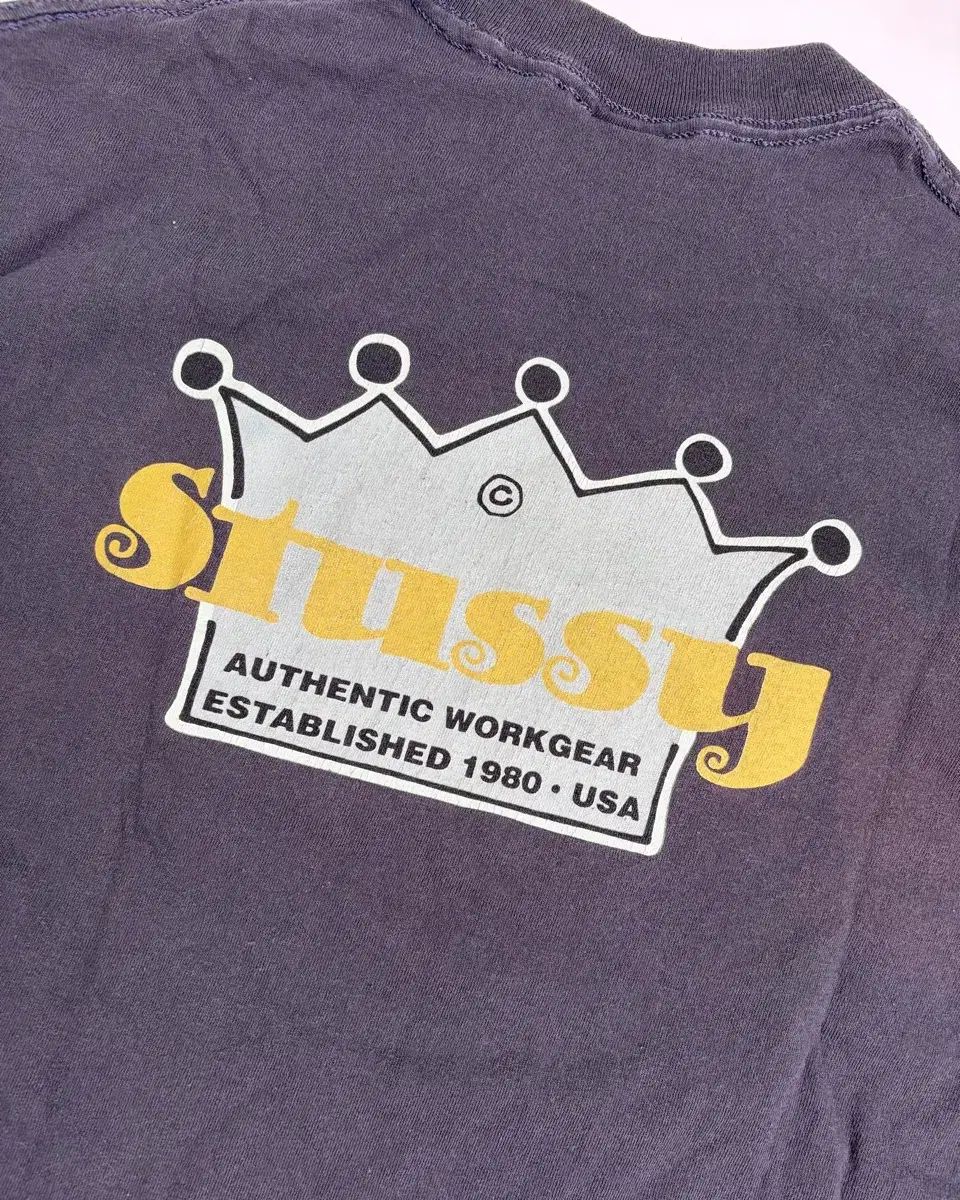 90s Stussy Crown Tee (black)