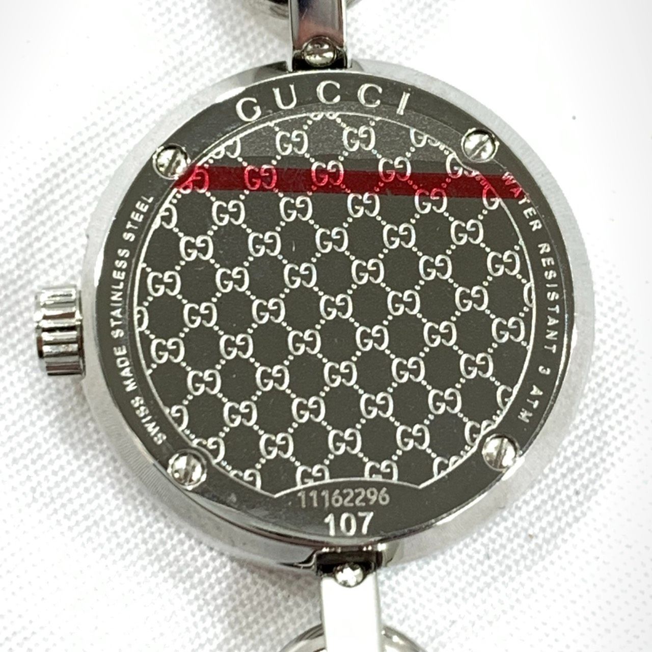 【極美品!! 付属品完備!!】GUCCI グッチ ブレスウォッチ Gチャーム 107 ピンクシェル文字盤 クォーツ SS 11162296 レディース 腕時計 ブランド時計 【極美品!! 付属品完備!!】GUCCI グッチ ブレスウォッチ Gチャーム 107 ピンクシェル文字盤 クォーツ SS 11162296 レディース 腕時計 ブランド時計