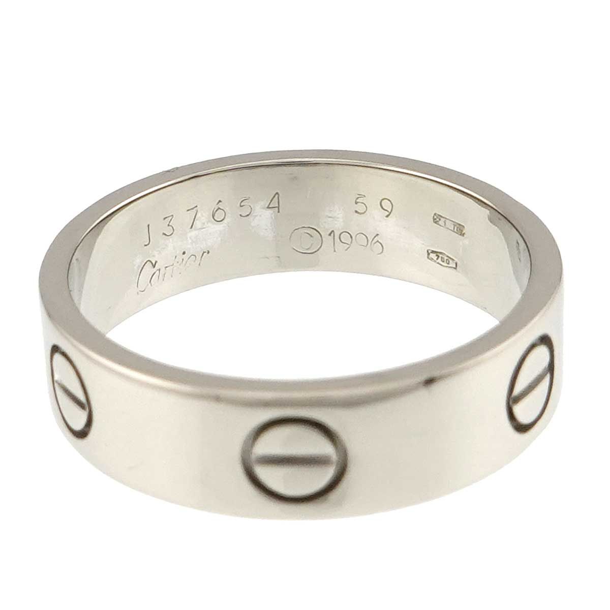 カルティエ Cartier ラブ #59 リング K18 WG ホワイトゴールド 750 指輪 Love Ring 90326415 カルティエ Cartier ラブ #59 リング K18 WG ホワイトゴールド 750 指輪 Love Ring 90326415