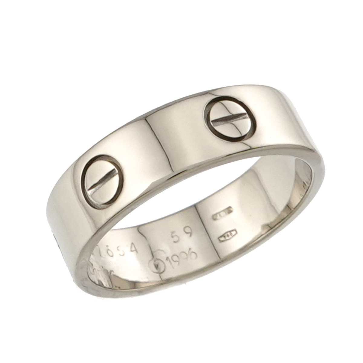 カルティエ Cartier ラブ #59 リング K18 WG ホワイトゴールド 750 指輪 Love Ring 90326415 カルティエ Cartier ラブ #59 リング K18 WG ホワイトゴールド 750 指輪 Love Ring 90326415