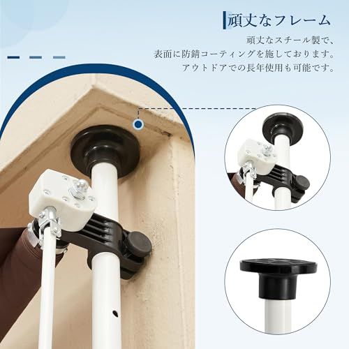 ガービー（Garvee）オーニングテント 横幅3m つっぱり式 日よけ サンシェード 紫外線対策 UVカット 撥水加工 雨よけ 巻き取り式 高さ 180°角度調節可能 目隠し 簡単設置 工事不要 ブラウン 玄関 ベランダ 軒下 窓 庭Ju 15653144