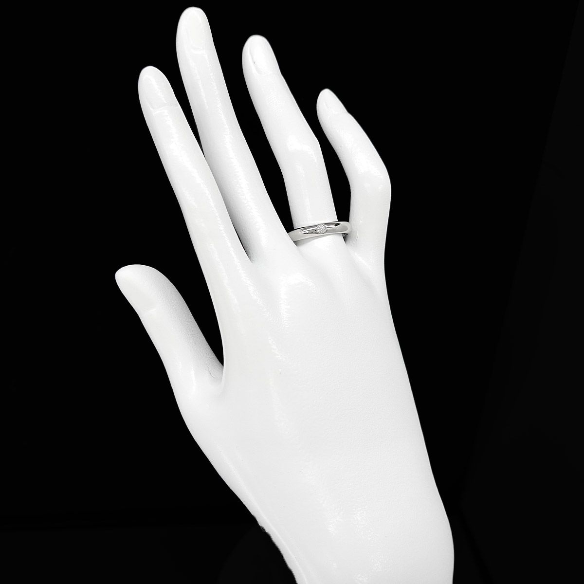 カルティエ Cartier 1895 クラシック #56 リング ダイヤ 1P Pt 幅3.5mm プラチナ 指輪 Classic Ring 90326456
