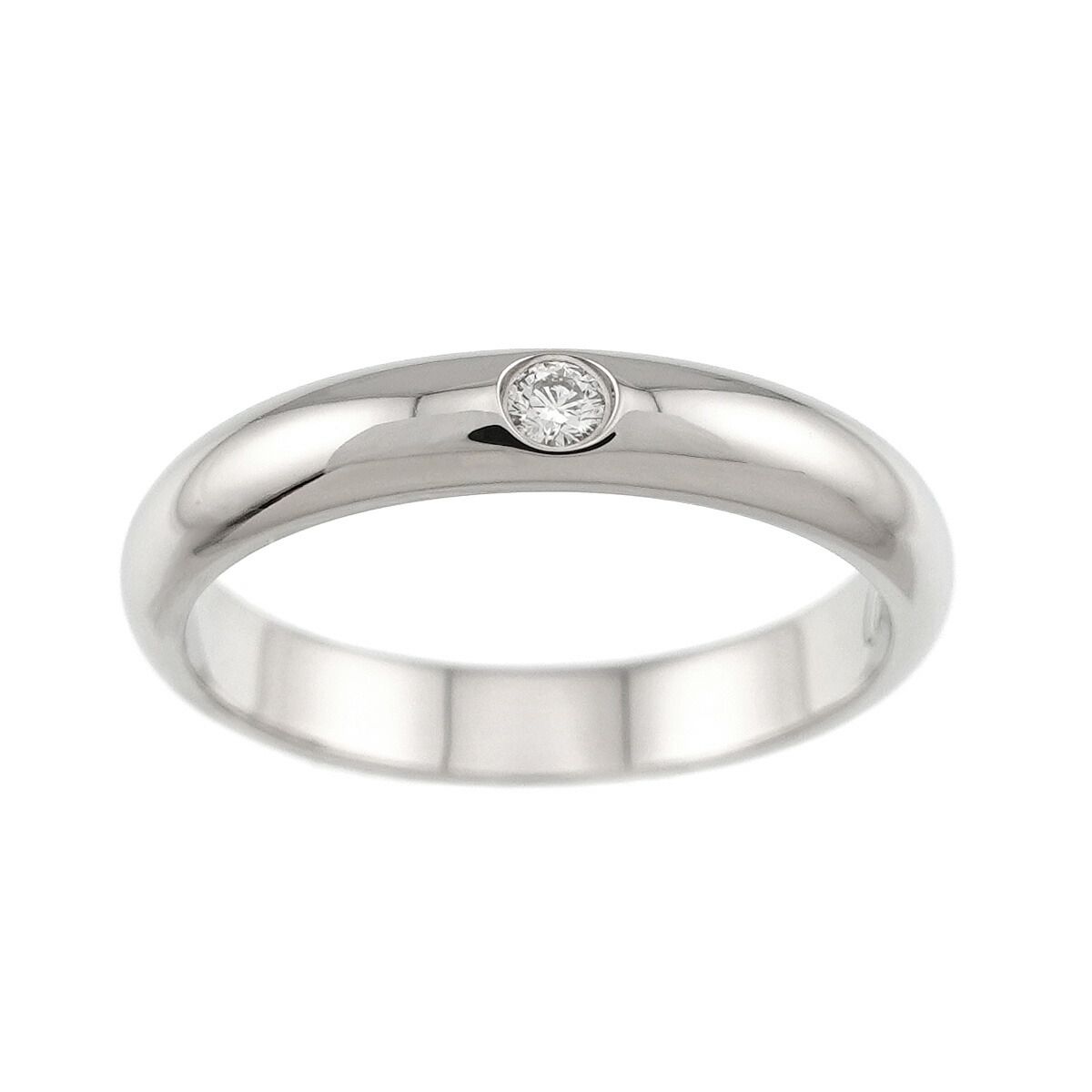 カルティエ Cartier 1895 クラシック #56 リング ダイヤ 1P Pt 幅3.5mm プラチナ 指輪 Classic Ring 90326456