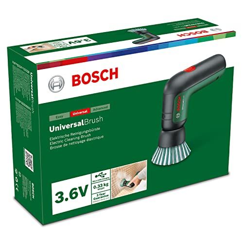 Bosch（ボッシュ）3.6Vコードレスクリーニングブラシ(本体、硬質ブラシ、ディティールブラシ、パットホルダー、ハード磨きバッド、ソフト磨きパット 、MicroUSBケーブル付) BRUSH 防水機能 水回りのお掃除Ju 72d9f414