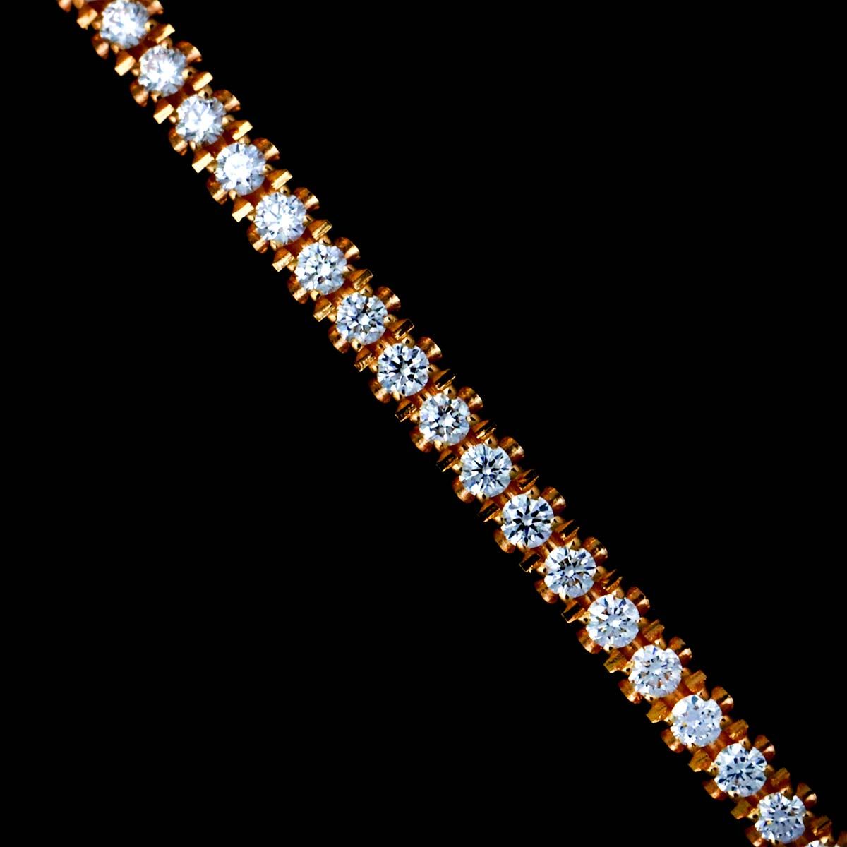 ティファニー TIFFANY&Co. Ｔスマイル ダイヤ ブレスレット 15.5cm K18 PG ピンクゴールド 750 Bracelet 90326472