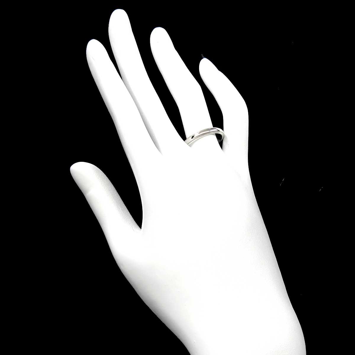 ティファニー TIFFANY&Co. ミルグレイン 16.5号 リング 幅3mm Pt プラチナ 指輪 トゥギャザー Milgrain Ring 90326493
