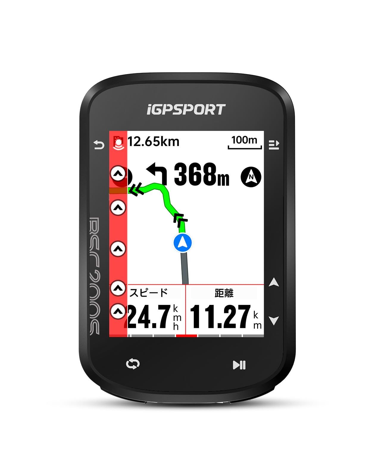 iGPSPORT BSC200S サイクルコンピュータ サイコン 2.4''カラーディスプレイ 自転車 ナビゲーション 継続ライド機能 モーション検知 ワンタッチナビゲーション レーダーテールランプ ケイデンススピードセンサー＆パワーメーター 0fa24a38