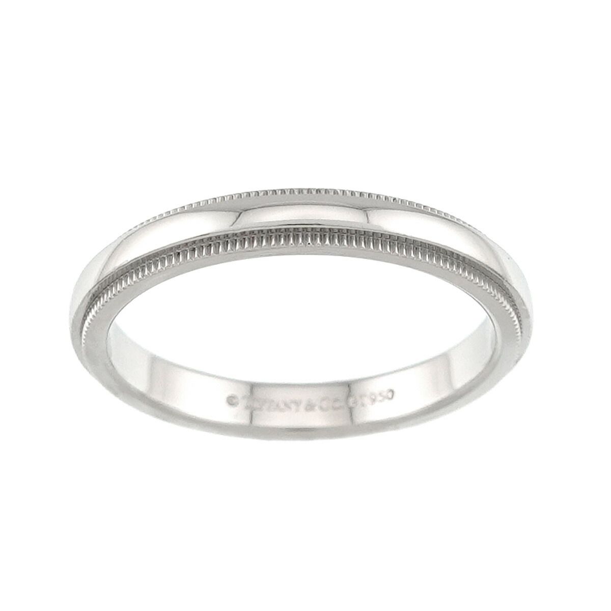 ティファニー TIFFANY&CO. ミルグレイン 17.5号 リング 幅3mm Pt プラチナ 指輪 Milgrain Ring 90326498