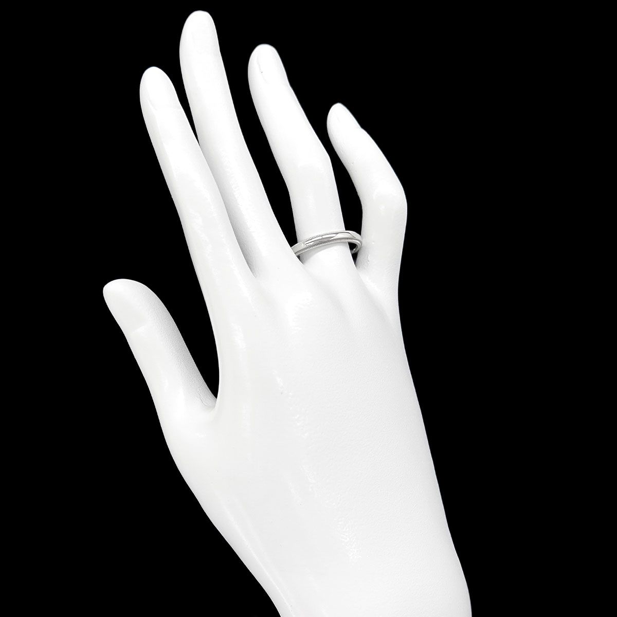 ティファニー TIFFANY&CO. ミルグレイン 17.5号 リング 幅3mm Pt プラチナ 指輪 Milgrain Ring 90326498