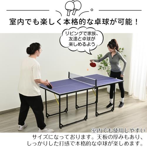 BTM 卓球台 国際規格サイズ セパレート式 移動キャスター付 専用ネット付 ラケット付 ピンポン球付 折りたたみ 自主練Ju f2dd7cbb