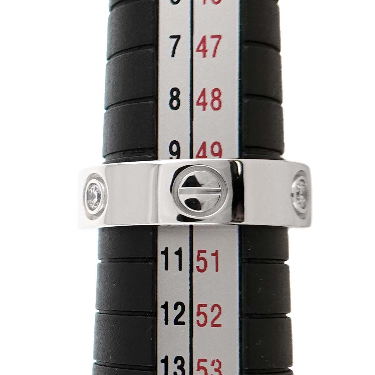 カルティエ Cartier ラブ #50 リング ハーフ ダイヤ K18 WG ホワイトゴールド 750 指輪 Love Ring【証明書付き】 90326525 カルティエ Cartier ラブ #50 リング ハーフ ダイヤ K18 WG ホワイトゴールド 750 指輪 Love Ring【証明書付き】 90326525