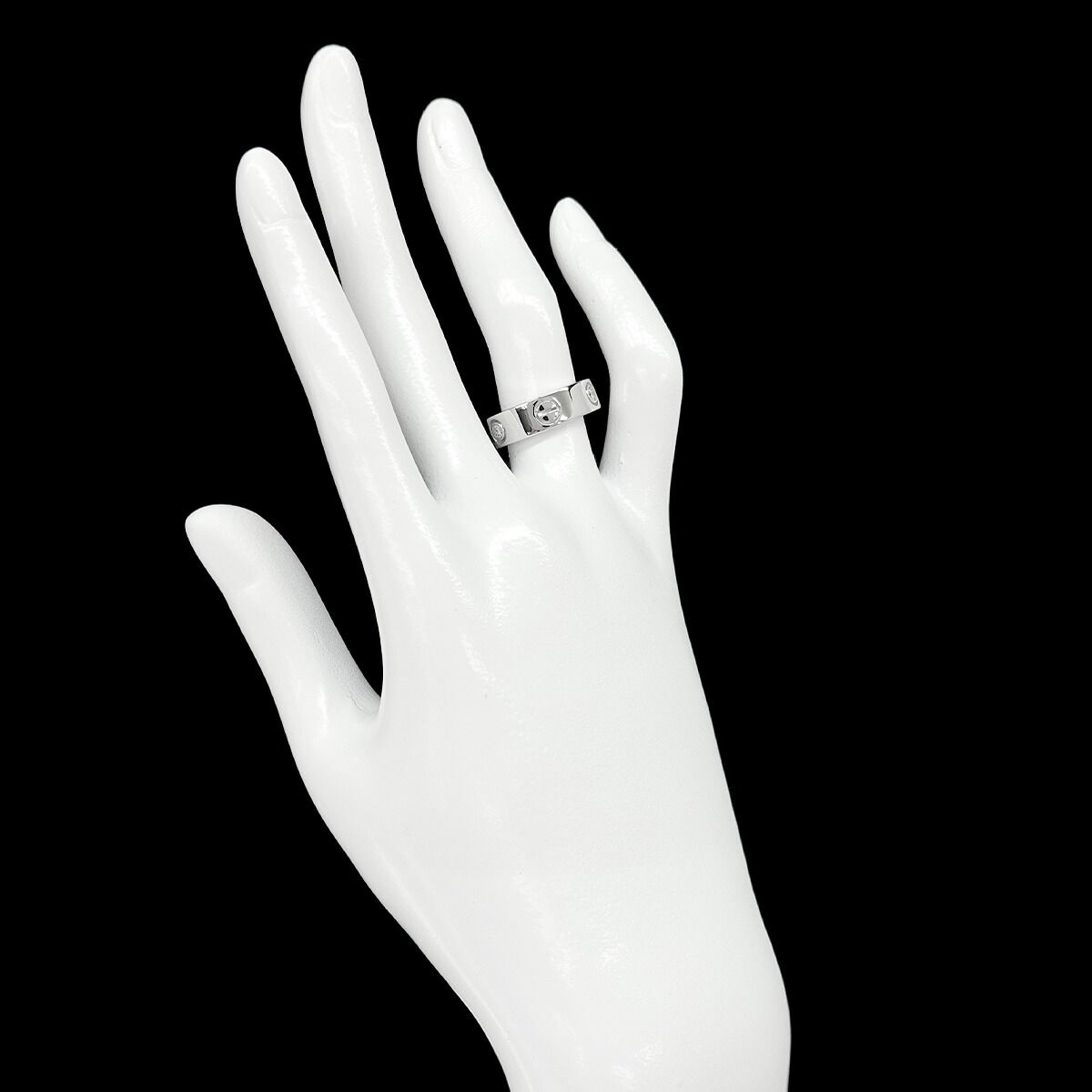 カルティエ Cartier ラブ #50 リング ハーフ ダイヤ K18 WG ホワイトゴールド 750 指輪 Love Ring【証明書付き】 90326525 カルティエ Cartier ラブ #50 リング ハーフ ダイヤ K18 WG ホワイトゴールド 750 指輪 Love Ring【証明書付き】 90326525