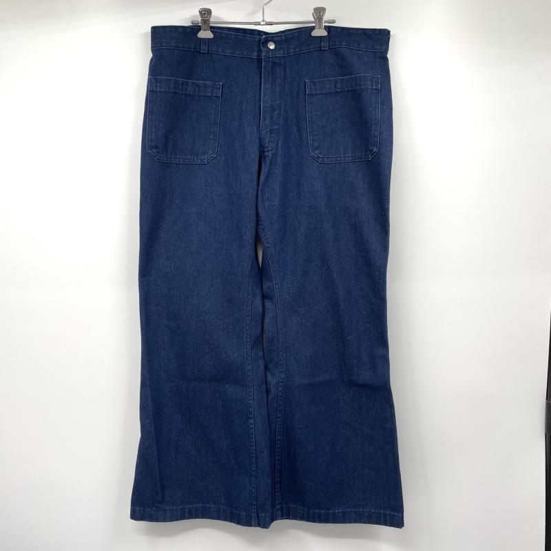 【中古】70s Seafarer U.S.NAVY sailor pants サイズ不明 インディゴ セーラーパンツ シーフェアラー[17]