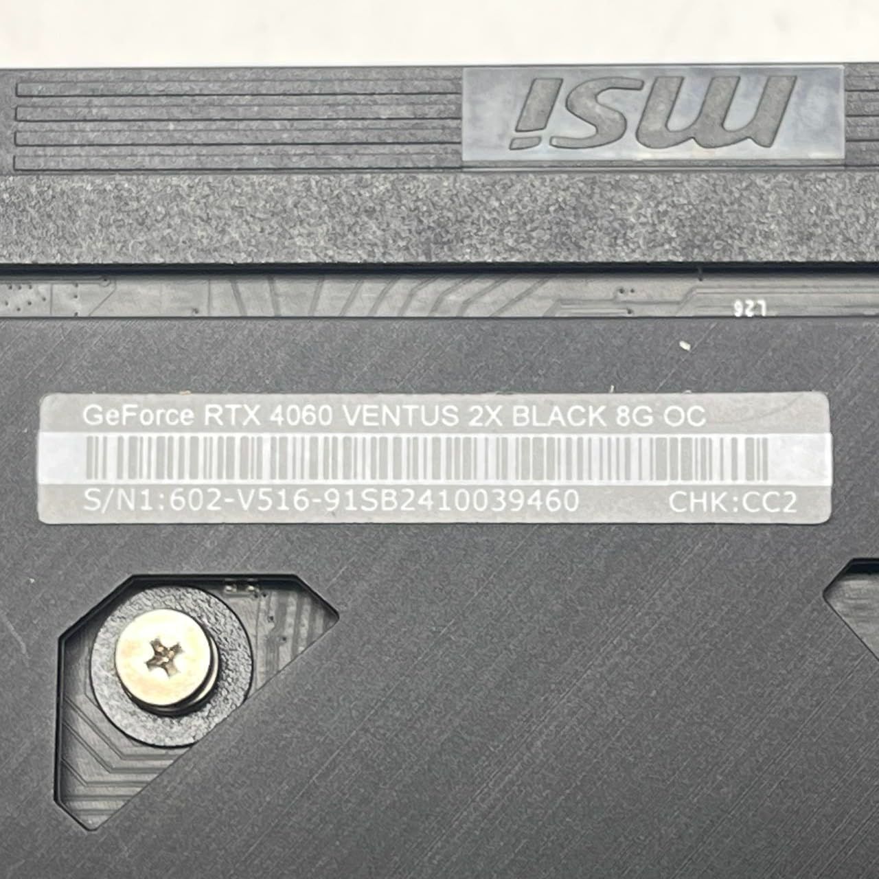 MSI GeForce RTX 4060 VENTUS 2X BLACK 8G OC グラフィックスボード VD8560 No3079 MSI GeForce RTX 4060 VENTUS 2X BLACK 8G OC グラフィックスボード VD8560 No3079