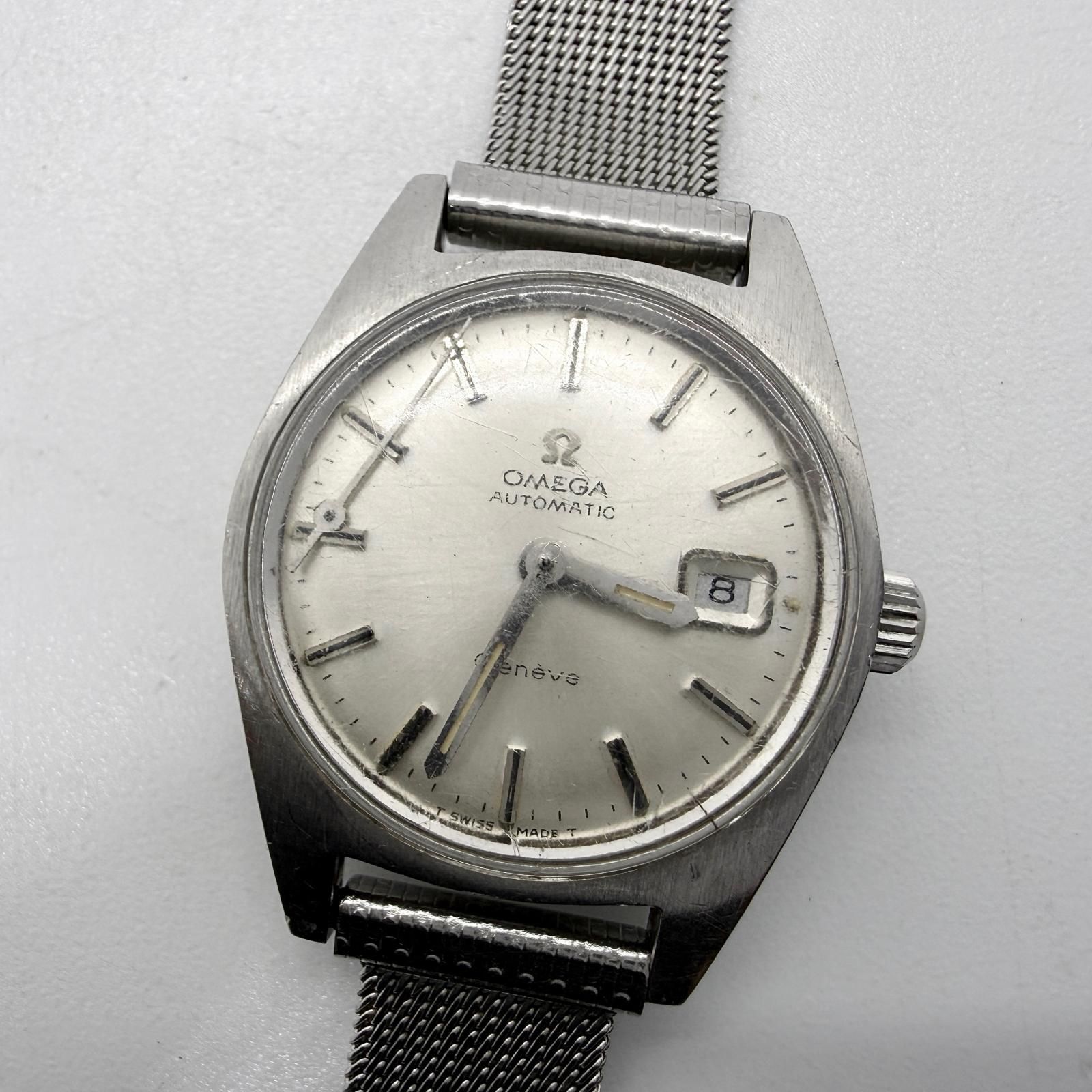 OMEGA オメガ Geneve ジュネーブ 136.041 シルバー AT レディース 腕時計 稼働品