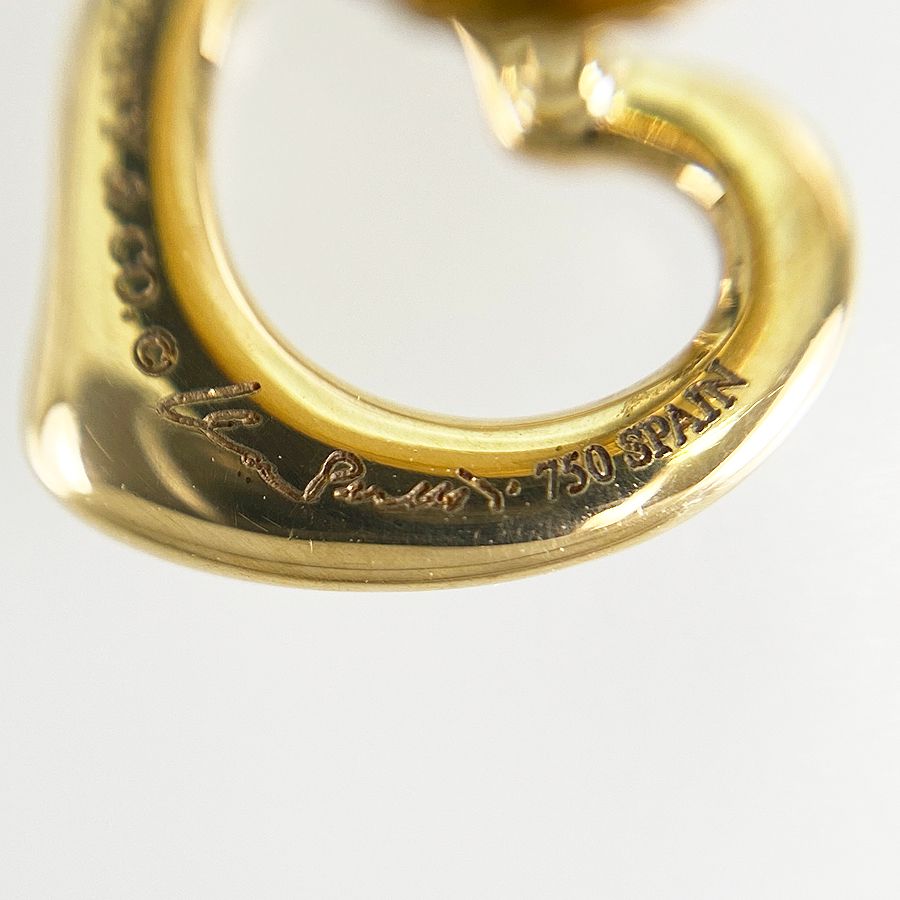 ティファニー TIFFANY&Co. エルサ ペレッティ オープンハート K18YG ピアス sss【中古】