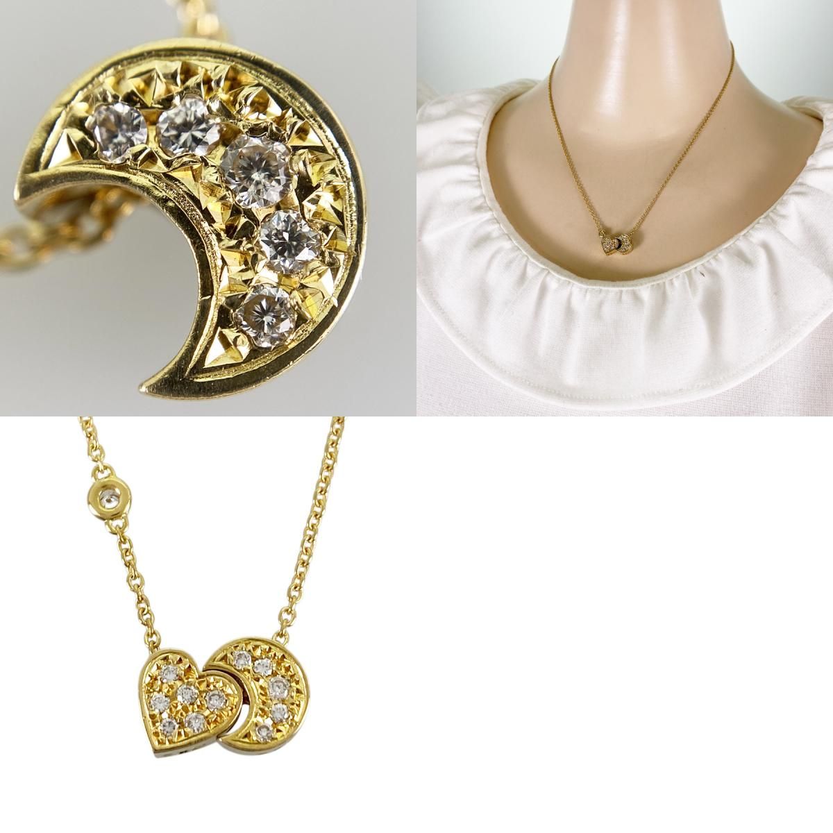 スタージュエリー STAR JEWELRY K18YG ダイヤモンド ネックレス sst【中古】 スタージュエリー STAR JEWELRY K18YG ダイヤモンド ネックレス sst【中古】