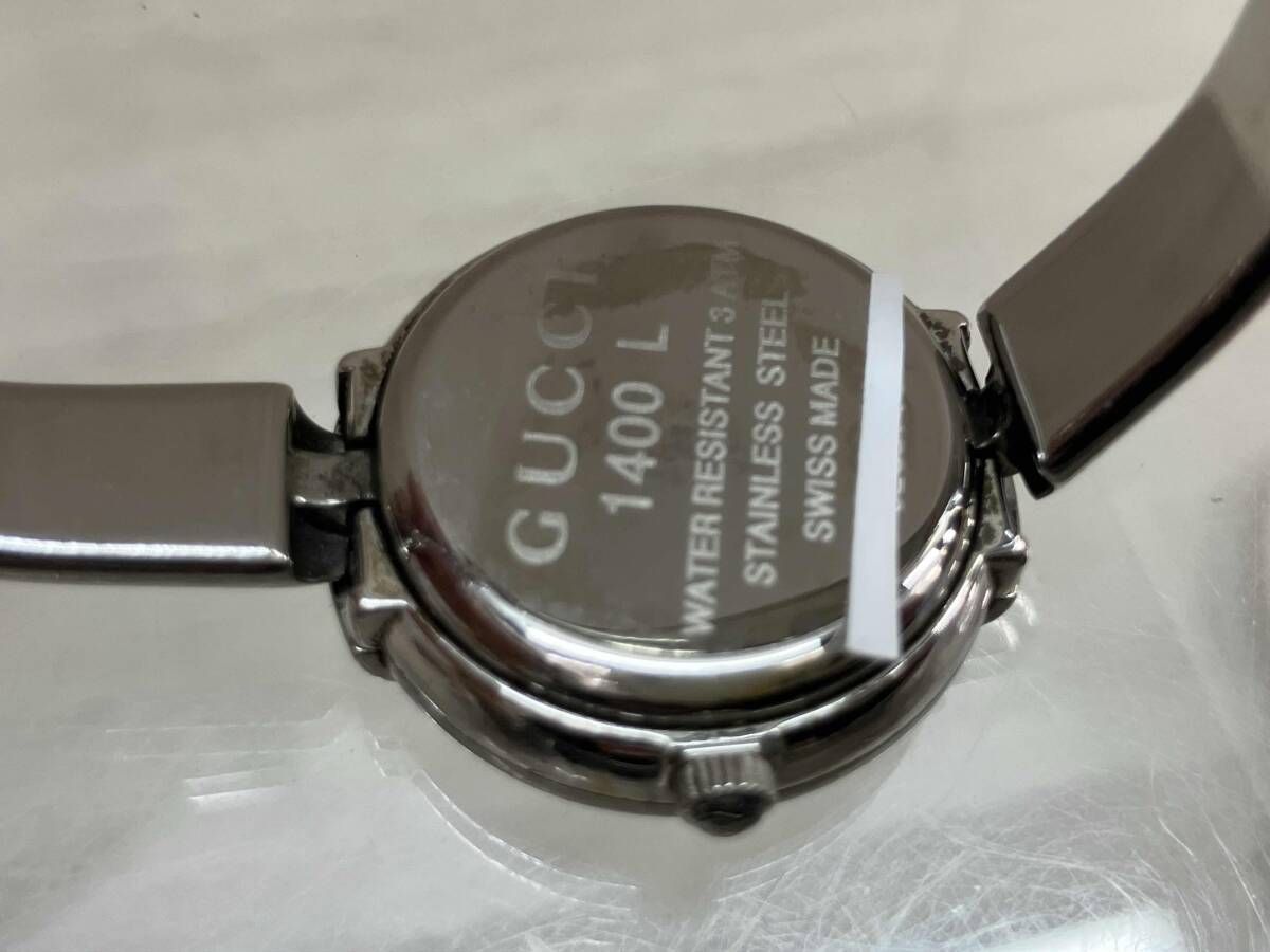 [現状品]GUCCI 1400L クォーツ ケースサイズ 2.4cm ベルト長さ 16cm バングルベルト リューズ異音／全体キズ