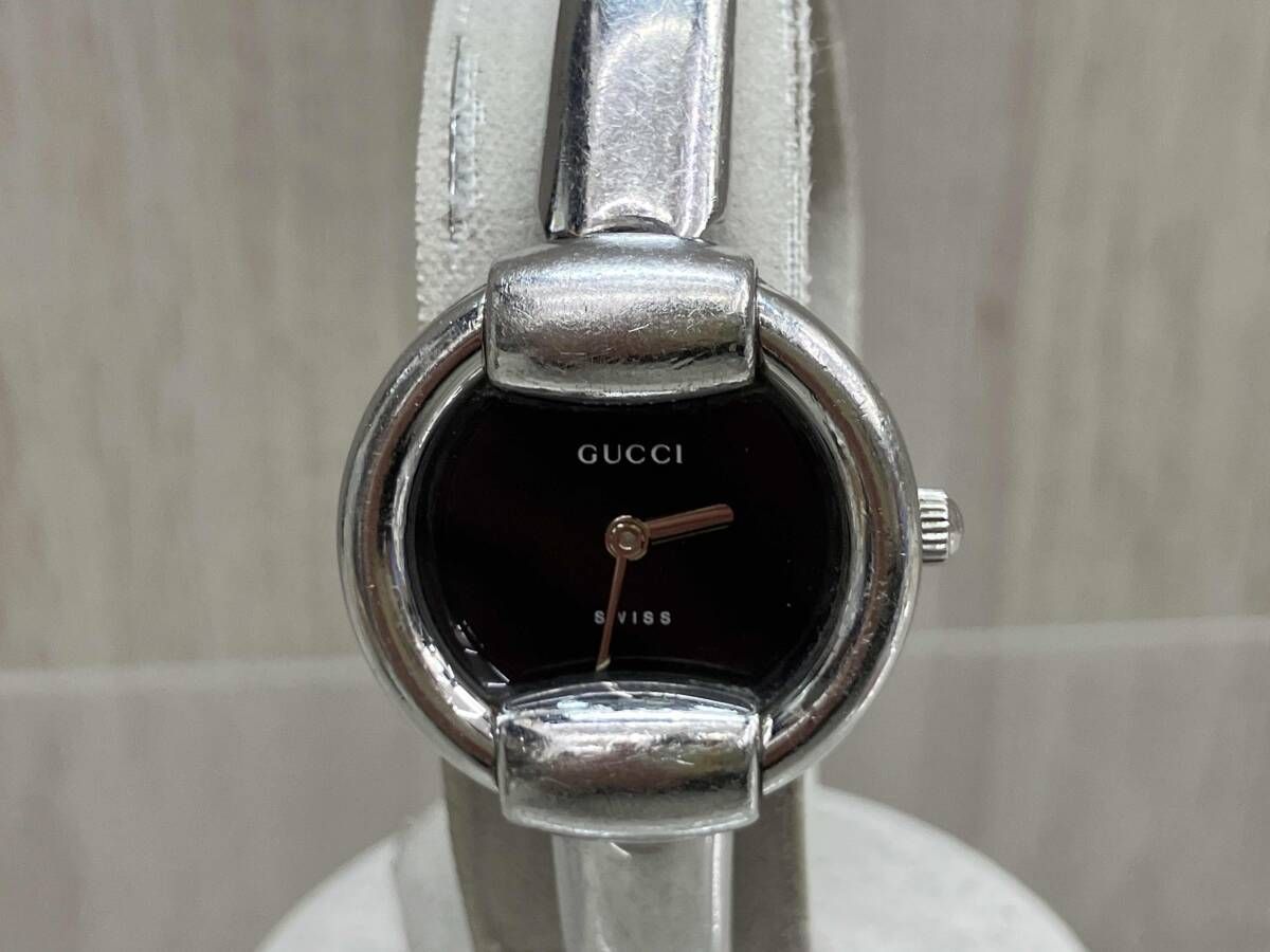 [現状品]GUCCI 1400L クォーツ ケースサイズ 2.4cm ベルト長さ 16cm バングルベルト リューズ異音／全体キズ