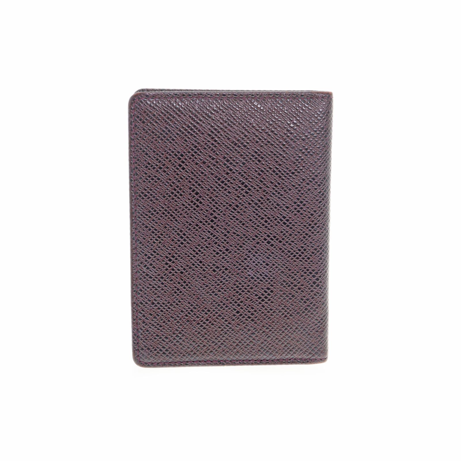 【中古】LOUIS VUITTON ルイヴィトン M30496 ポルト2カルト・ヴェルティカル タイガ レザー パスケース カードケース レディース メンズ ケース アカジュ ブラウン ブランド