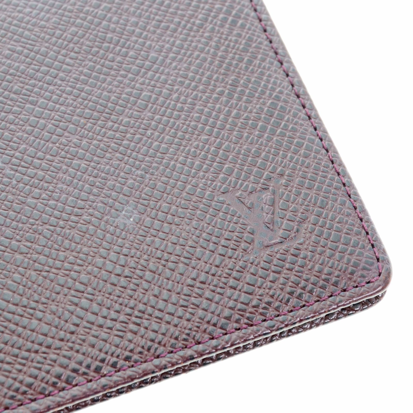 【中古】LOUIS VUITTON ルイヴィトン M30496 ポルト2カルト・ヴェルティカル タイガ レザー パスケース カードケース レディース メンズ ケース アカジュ ブラウン ブランド