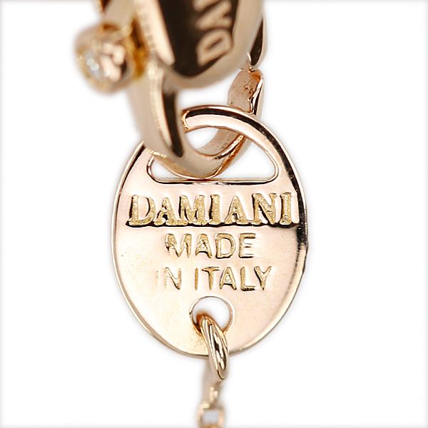 ダミアーニ ダイヤモンド Dサイド ネックレス K18ピンクゴールド Damiani クロス 十字架 透かし メンズ ユニセックス 中古 宝正 906841