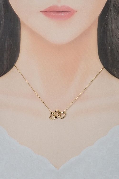 ティファニー トリプルハート ネックレス K18イエローゴールド TIFFANY&Co. 透かし 地金のみ 石なし 中古 宝正 906882 ティファニー トリプルハート ネックレス K18イエローゴールド TIFFANY&Co. 透かし 地金のみ 石なし 中古 宝正 906882