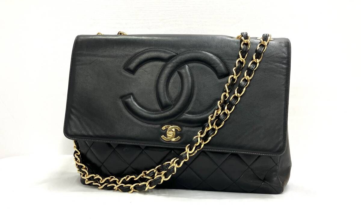 【エントルピー鑑定書付き】CHANEL シャネル デカ マトラッセ チェーンショルダー バッグ 7462838 保存袋有り
