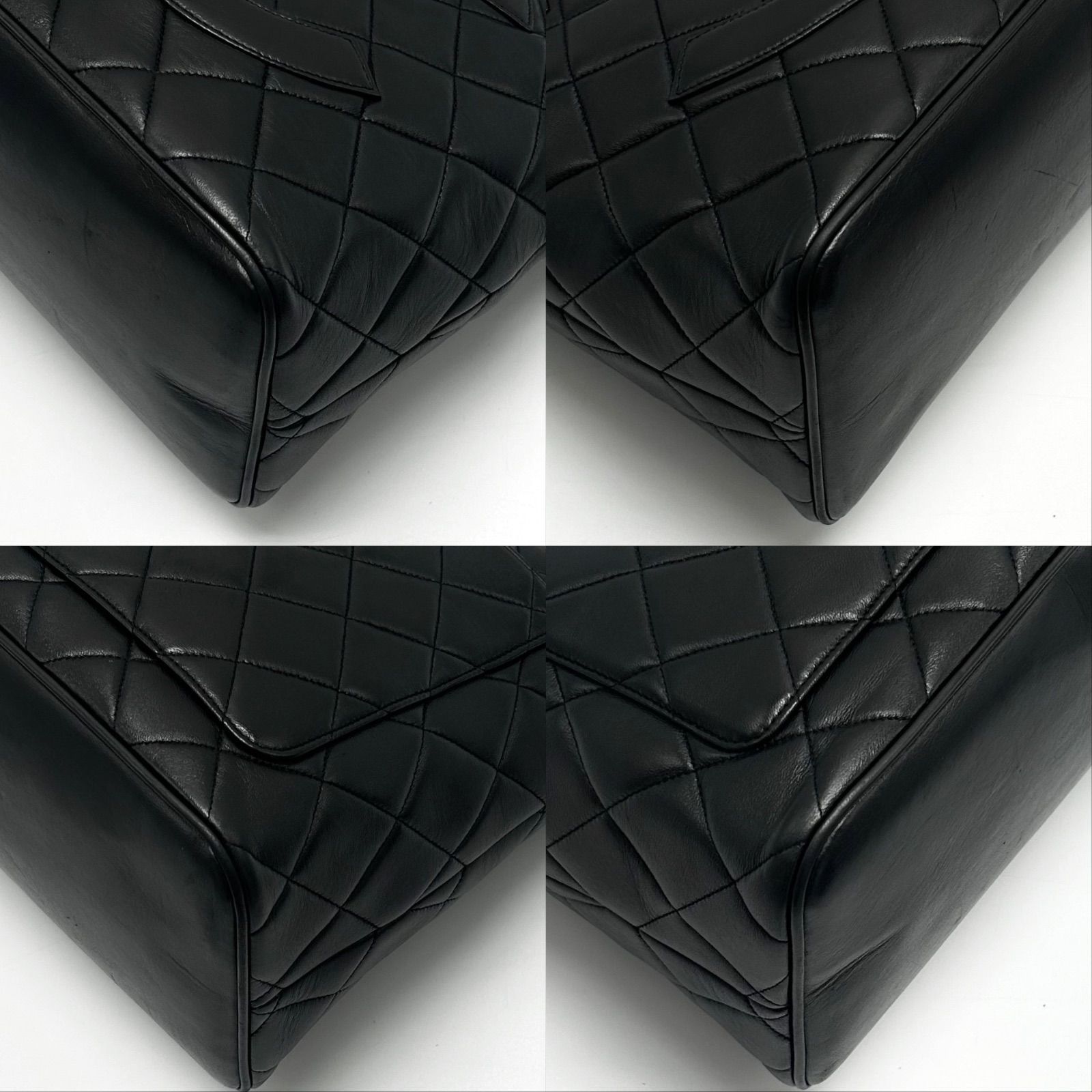 美品 CHANEL シャネル 復刻トート ラムスキン ココマーク ハンドバッグ