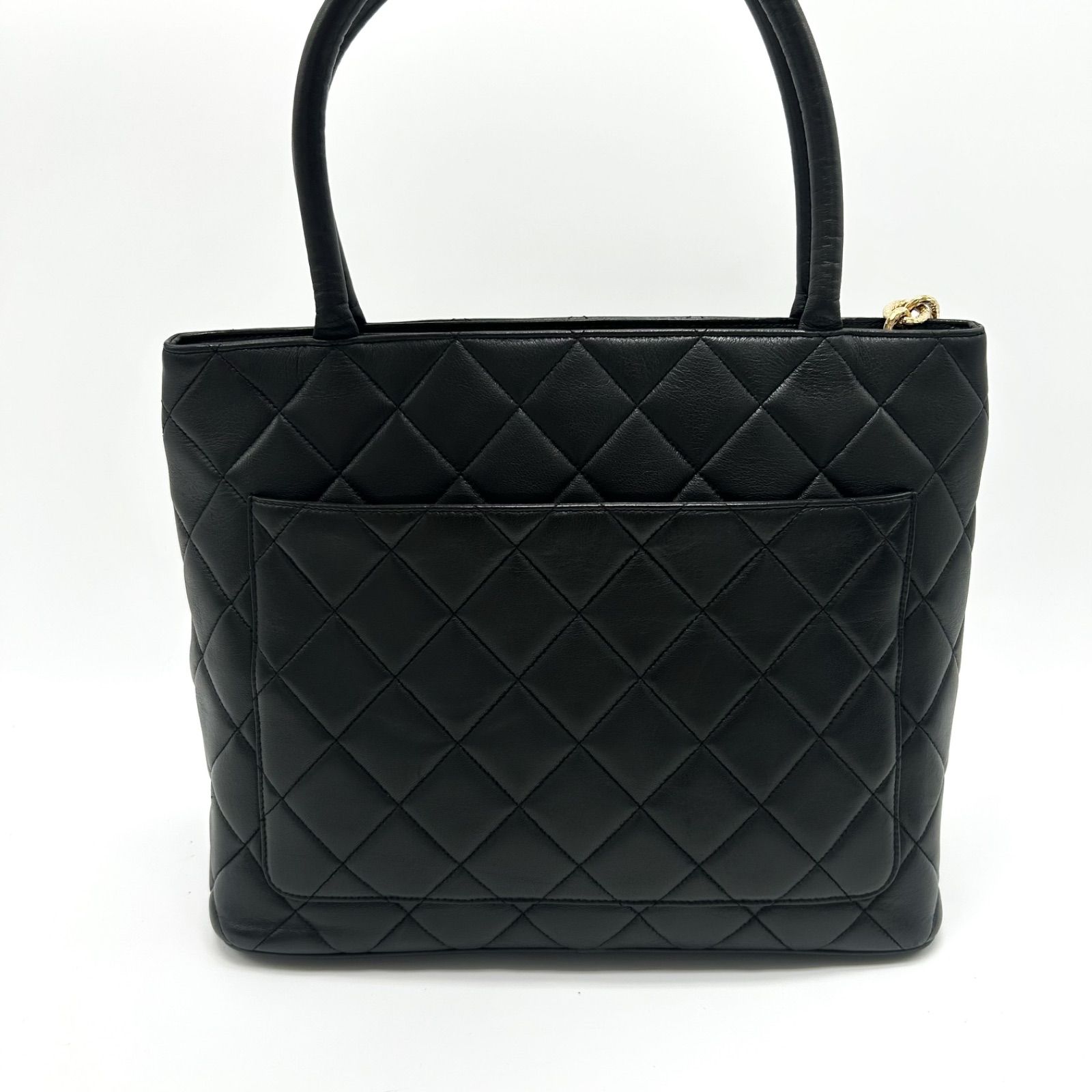 美品 CHANEL シャネル 復刻トート ラムスキン ココマーク ハンドバッグ