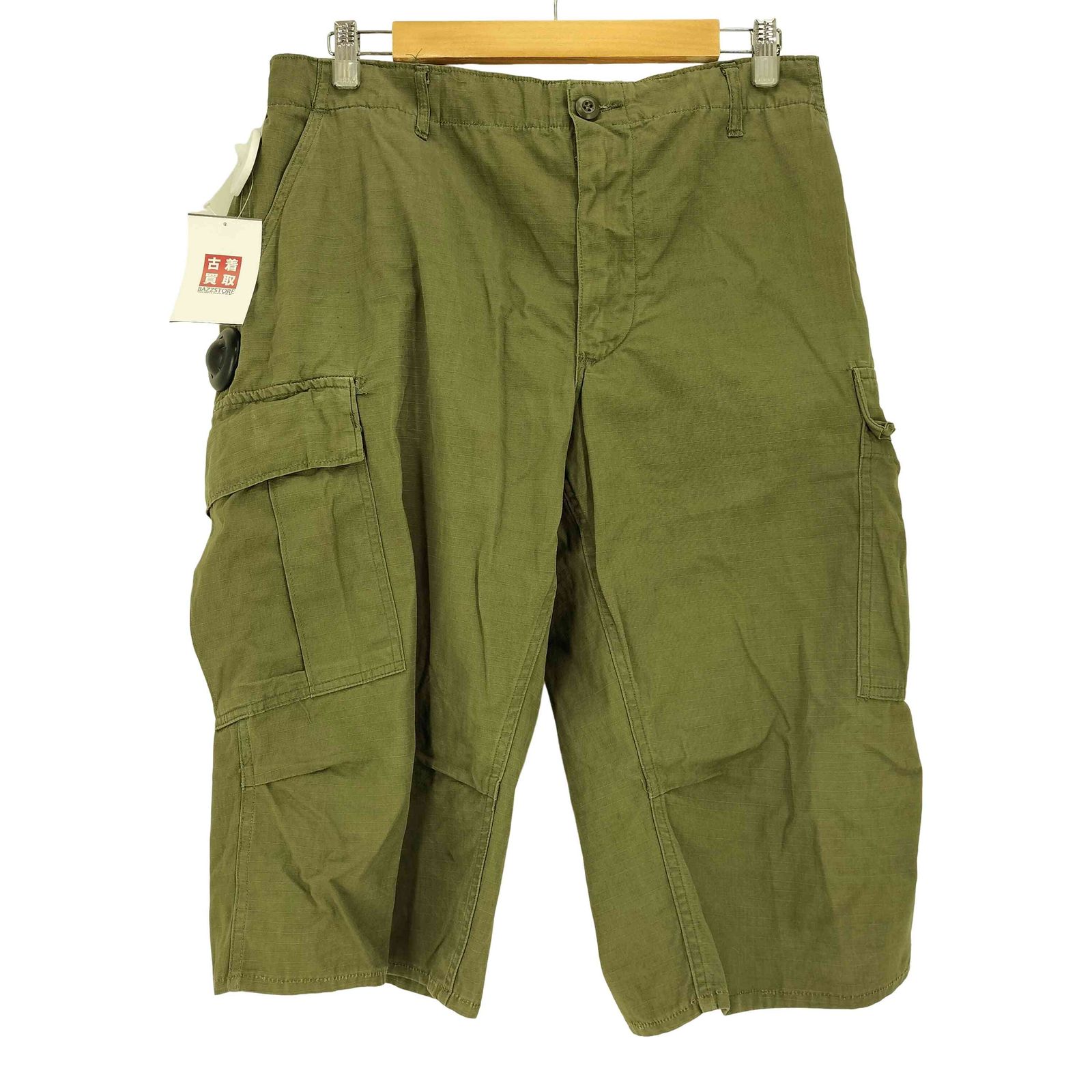 ユーエスアーミー U.S. ARMY 60s 1969年会計 ROUSERS MAN'S COTTON WIND RESISTANT RIP STOP POPLIN OG 107 4TH ジャングルファティーグ ショーツ メンズ LARGE SHORT