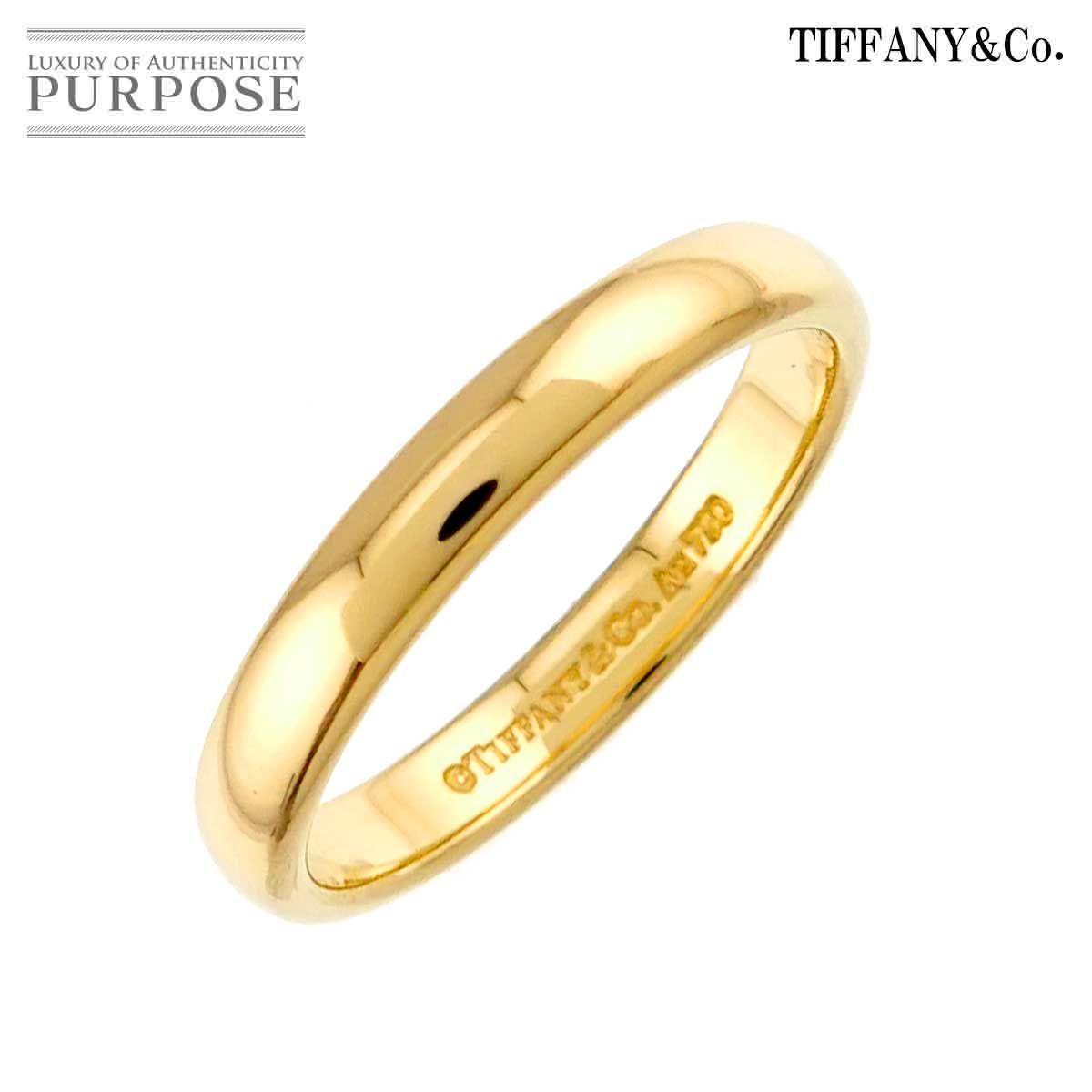 ティファニー TIFFANY&CO. フォーエバー バンド 13.5号 リング 幅3mm K18 YG イエローゴールド 750 指輪 Band Ring 90327519