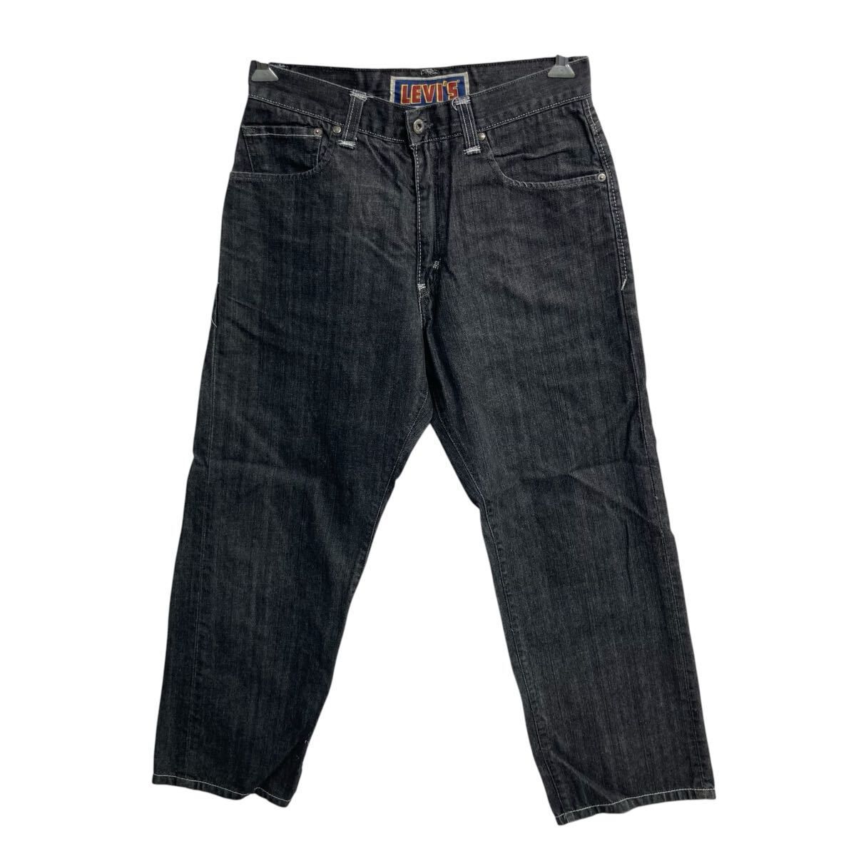 Levi's 569 ルーズストレートデニム ブラック W32 L32 メキシコ製 Levi's 569 デニムパンツ W32 ブラック リーバイス ジップ