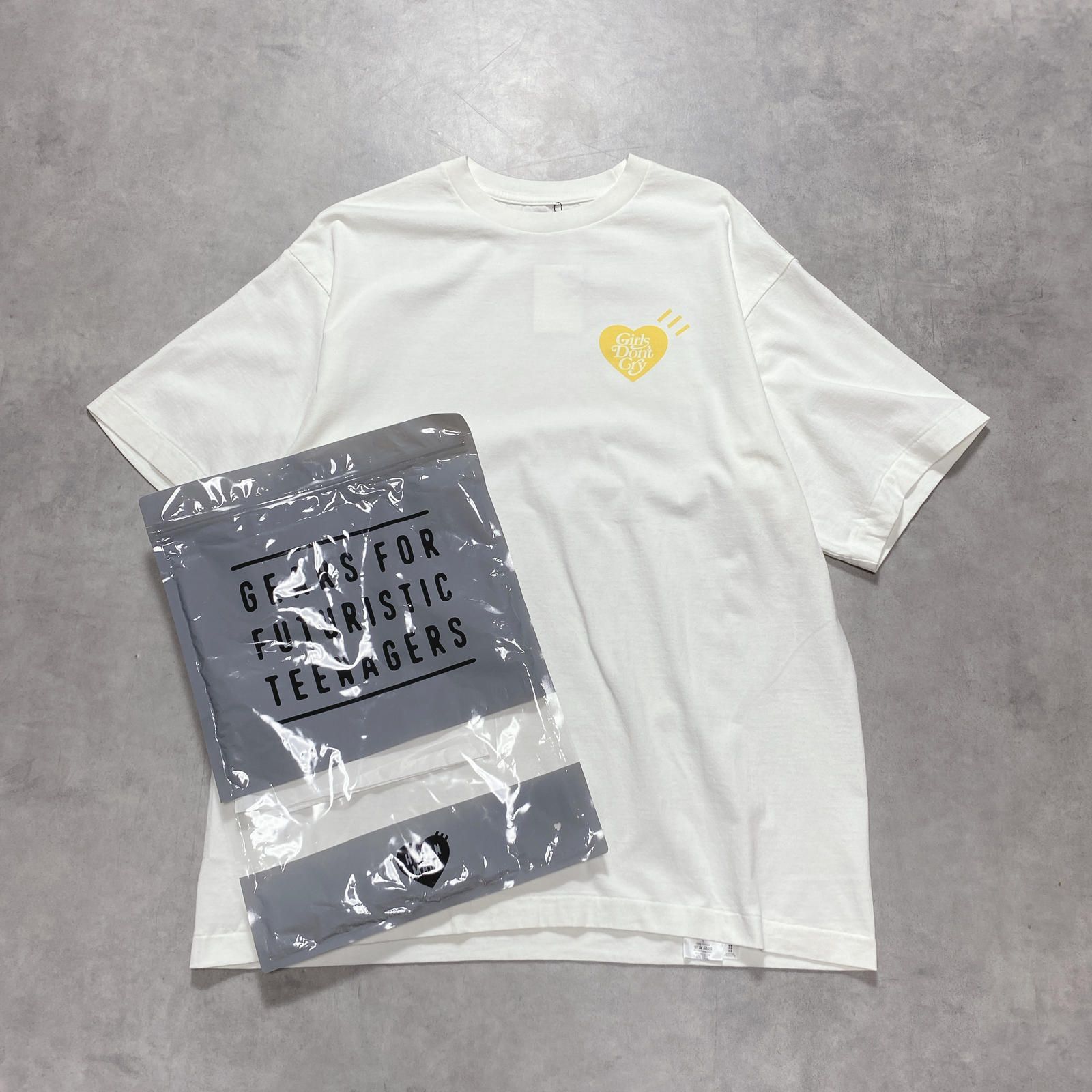 GQ5782◇HUMAN MADE / GIRLS DON’T CRY : 2023 DAILY S/S T-Shirt◇L◇ホワイト ヒューマンメイド ガールズドントクライ 2023 ミモザ