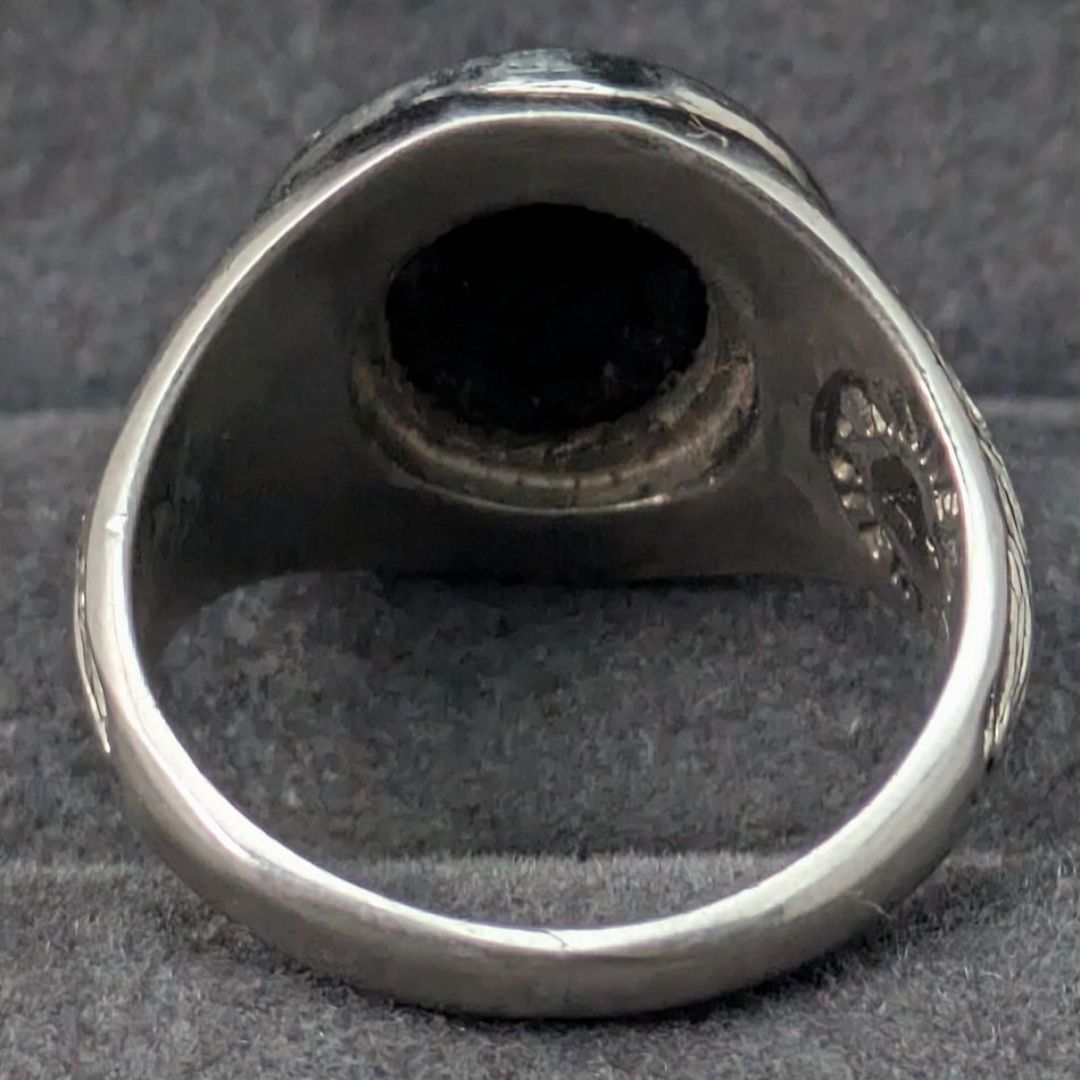 KINNEY社 8.5号 1966年 カレッジリング スターリングシルバー ブラック