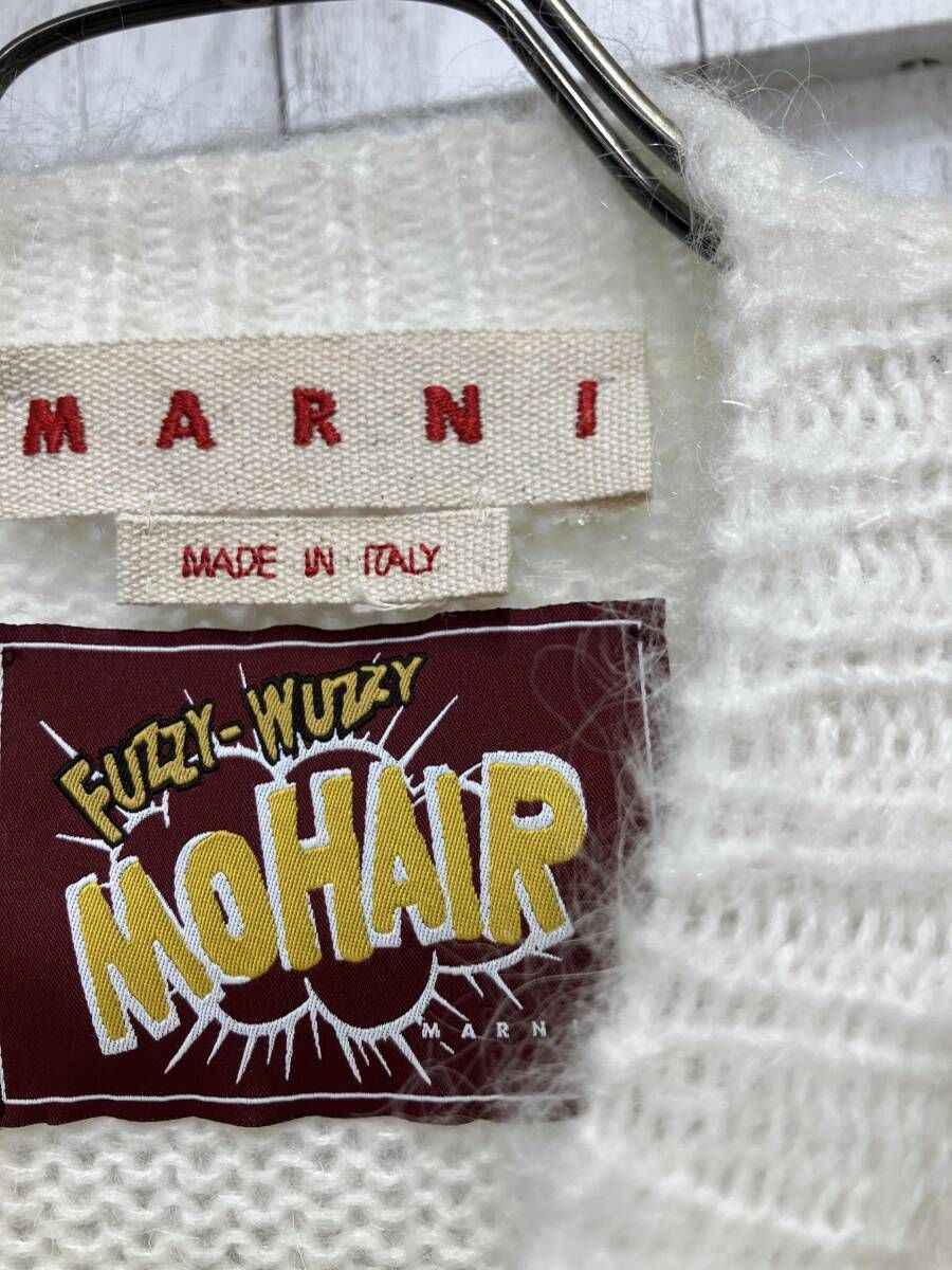 MARNI モヘヤトップス／白無地 /サイズ36
