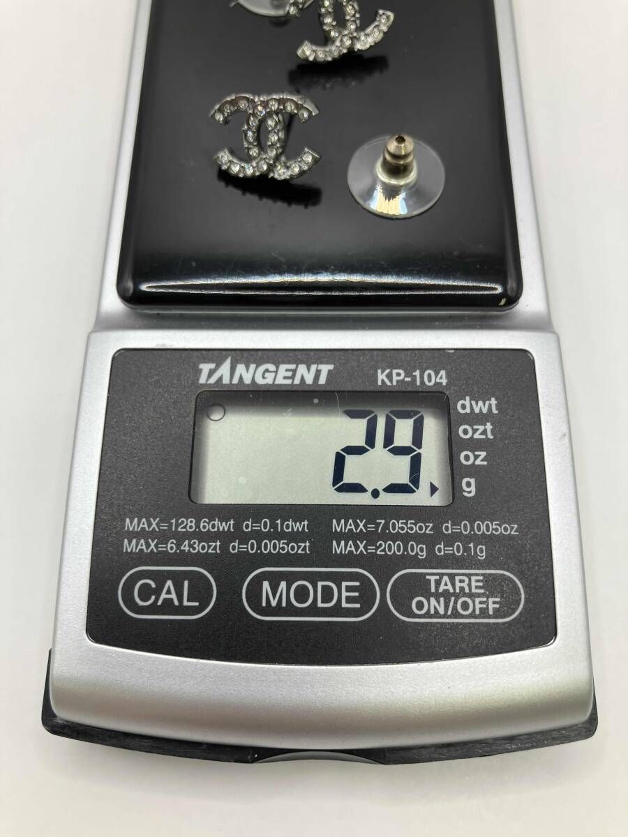 付属品付き CHANEL シャネル C21K ピアス 総重量約 2.9g 付属品付き CHANEL シャネル C21K ピアス 総重量約 2.9g