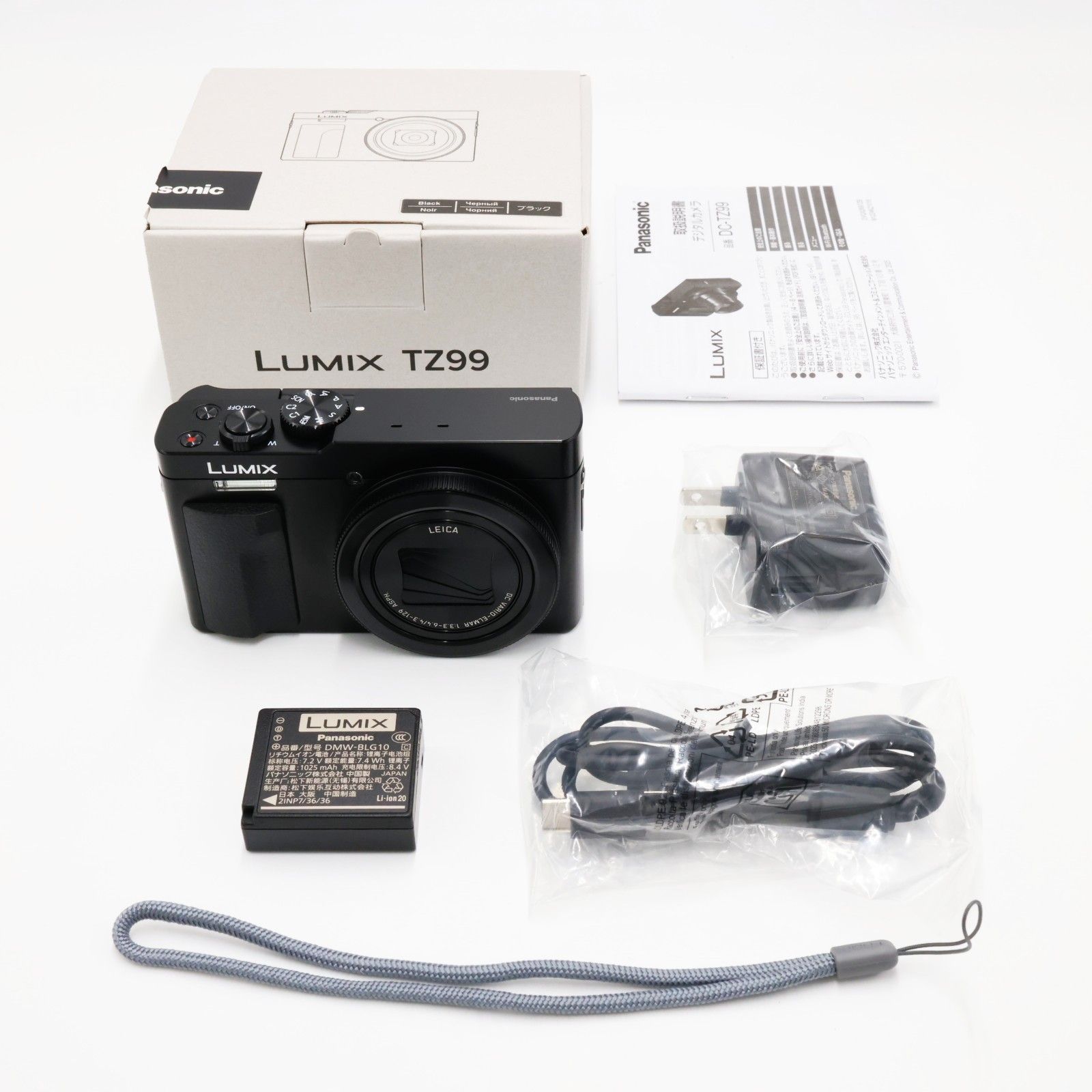 中古-美品| Panasonic LUMIX TZ99 ブラック DC-TZ99-K Ver.1.0 JP/EN 