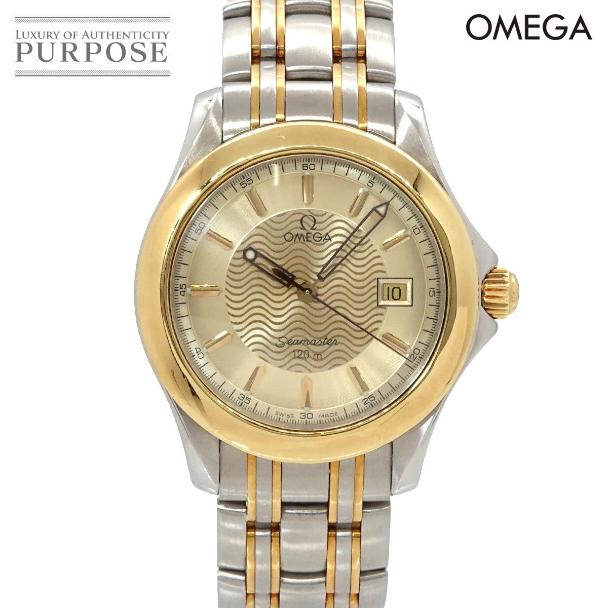 オメガ OMEGA シーマスター 120 コンビ 2311 11 メンズ 腕時計 デイト ゴールド YG イエローゴールド クォーツ Seamaster 90323802