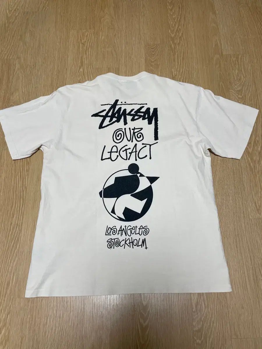 STUSSY x OUR LEGACY サーフマン 2 ピグメント ダイド Tシャツ ピンク XL
