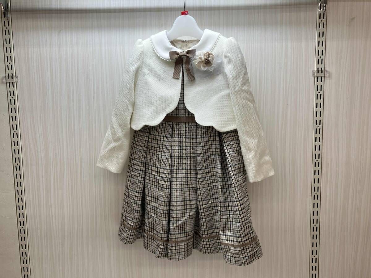 Petite main プティマイン チェック柄ワンピース ジャケット セットアップ サイズ110