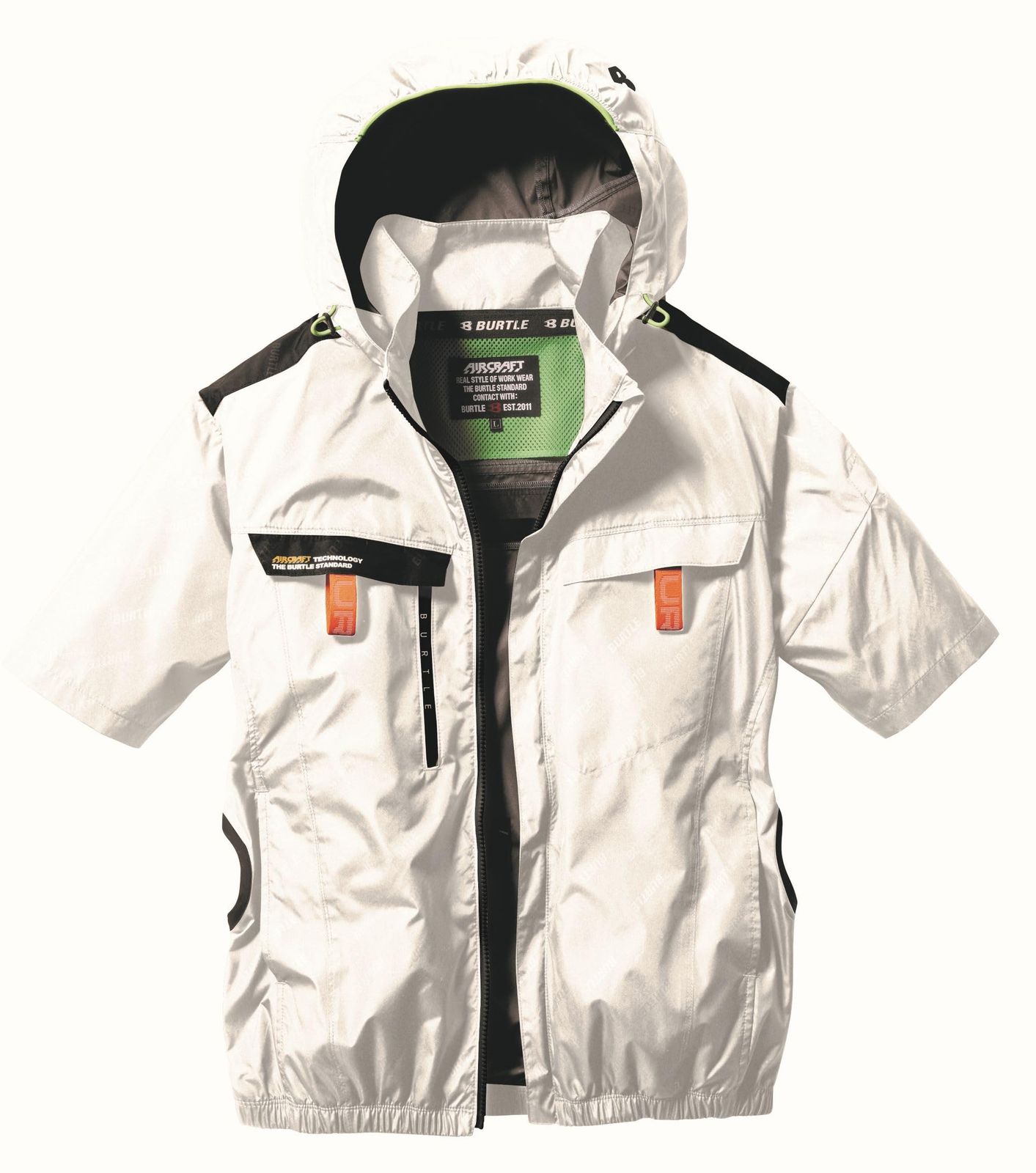 BURTLE バートル エアークラフト半袖ブルゾン(ユニセックス) 春夏用 アッシュグレー AC2026 60 XXL [アッシュグレー] [XXL]