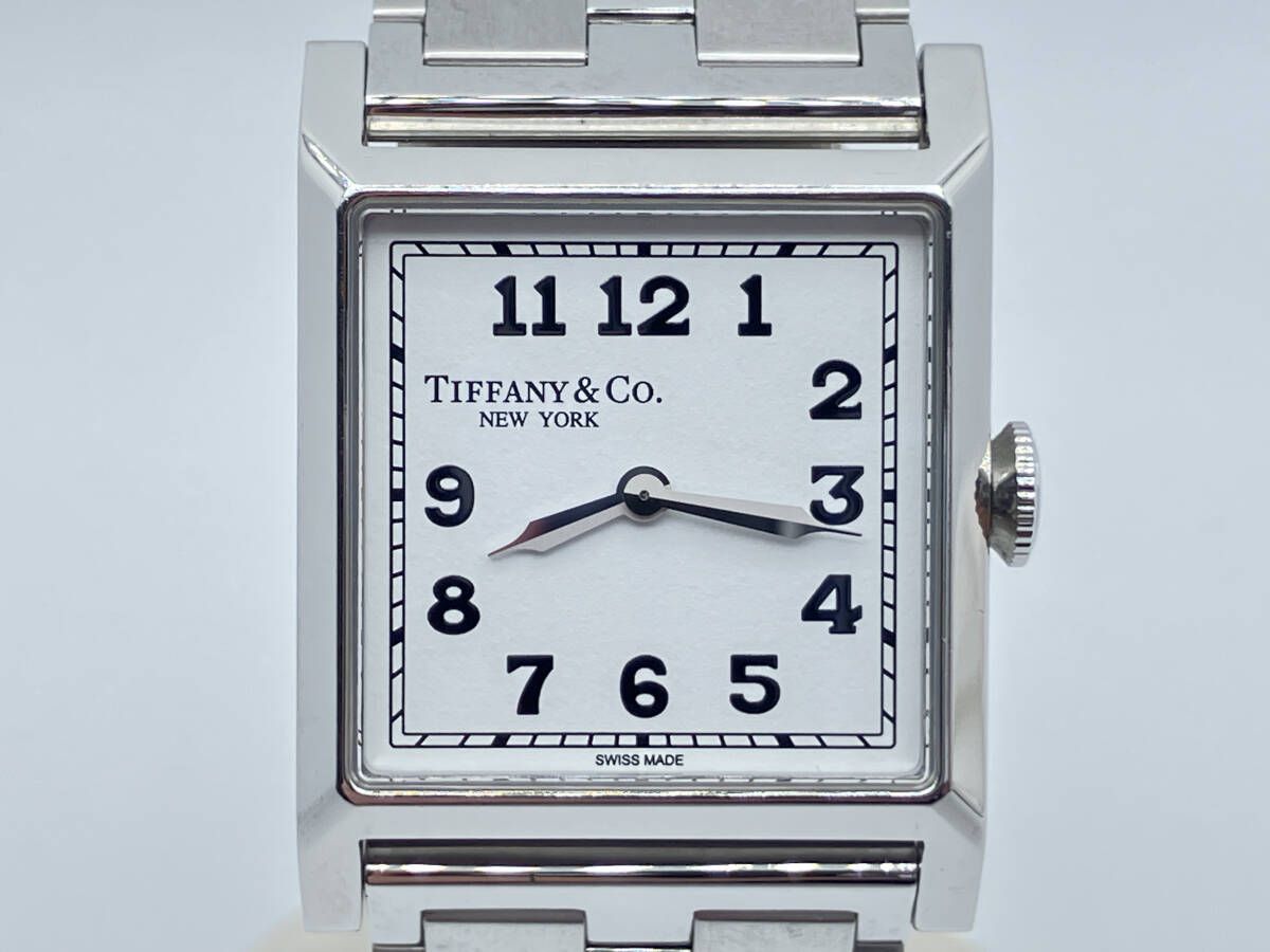 Tiffany&Co. 2024SSモデル 73344557 ユニオンスクエア 28mm クォーツ 腕時計ティファニー 箱付 2025.12月電池交換済み