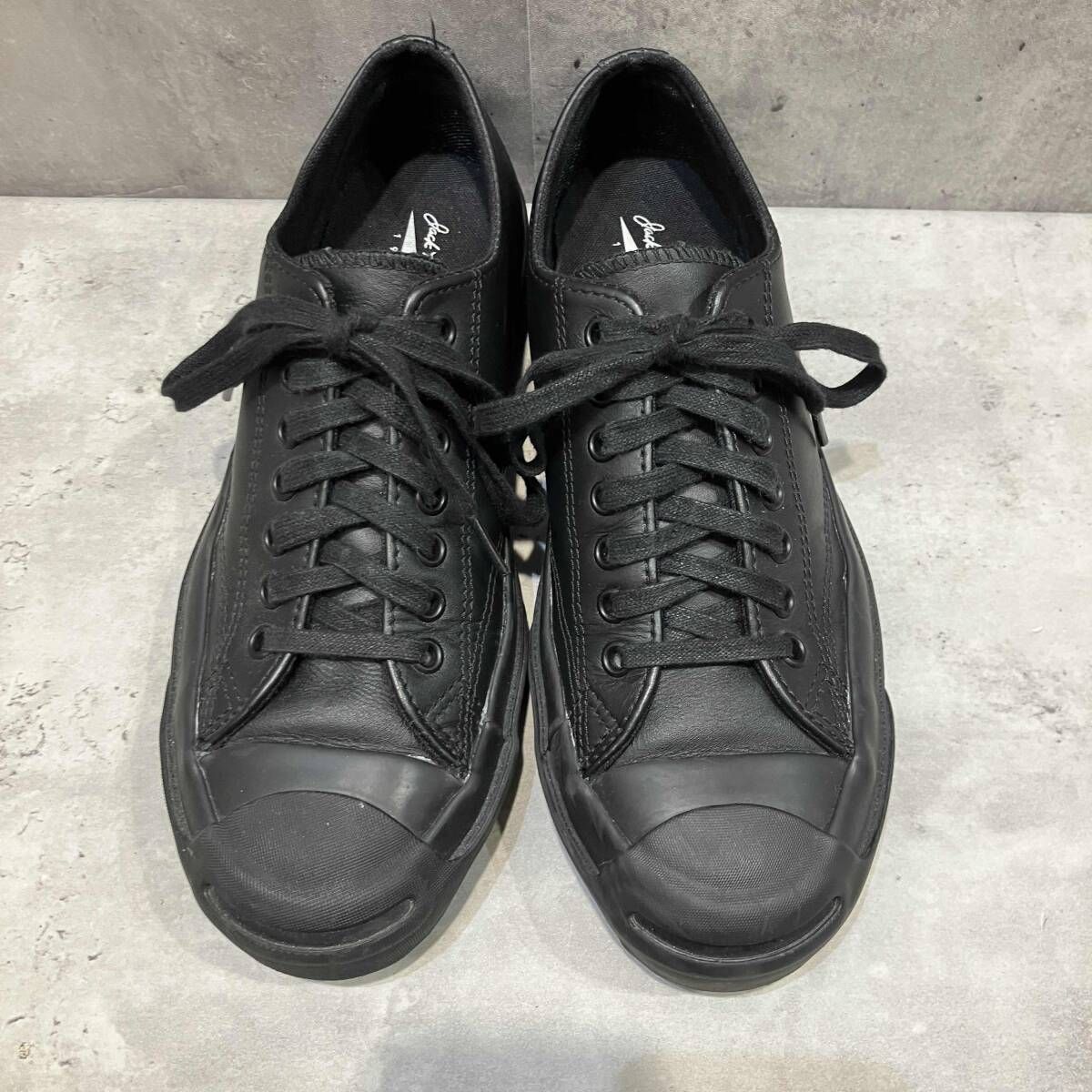 CONVERSE スニーカー レザージャックパーセル 1AD623 size 26.0 ブラック コンバース