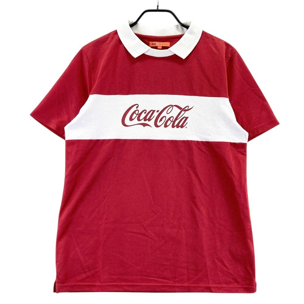 サイズ：L BEAMS GOLF ビームスゴルフ ×Coca-Cola 襟付 半袖Tシャツ レッド系 [240101589402] ゴルフウェア メンズ ストスト